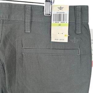 Dockers Mens Cargo Shorts 30 Dark Grey Olive Green Stretch Cotton 297040008 NWT